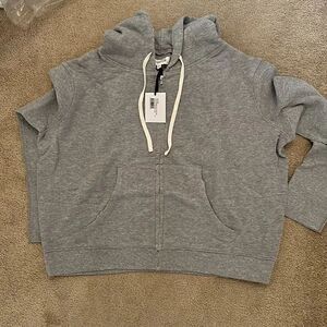 Bandier NYW Medium Grey Zip Up